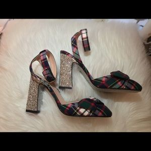 NWOT J. Crew plaid glitter heals